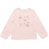 ベビー服 女の子 綿100％バレエモチーフTシャツ ピンク(02) 正面