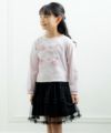 ベビー服 女の子 綿100％バレエモチーフTシャツ ピンク(02) モデル画像2