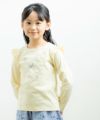 子供服 女の子 綿100％音符モチーフTシャツ イエロー(04) モデル画像アップ