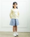 子供服 女の子 綿100％音符モチーフTシャツ イエロー(04) モデル画像3