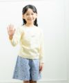 子供服 女の子 綿100％音符モチーフTシャツ イエロー(04) モデル画像4