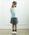 子供服 女の子 綿100％音符モチーフTシャツ グリーン(08) モデル画像2