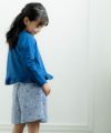 子供服 女の子 リボン＆フリルつきミニ裏毛カーディガン ネイビー(06) モデル画像2