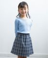 子供服 女の子 音符刺繍リブTシャツ ブルー(61) モデル画像1