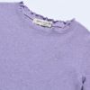 子供服 女の子 音符刺繍リブTシャツ パープル(91) デザインポイント1