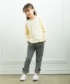 ベビー服 女の子 ギンガムチェック柄9分丈パンツ ホワイト×ブラック(10) モデル画像1