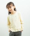 ベビー服 女の子 綿100％ドーナツスイーツプリントTシャツ イエロー(04) モデル画像1