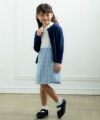 子供服 女の子 チェック柄スカート風キュロットパンツ ブルー(61) モデル画像2