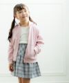 子供服 女の子 チェック柄ギャザースカート 杢ｸﾞﾚｰ(92) モデル画像1