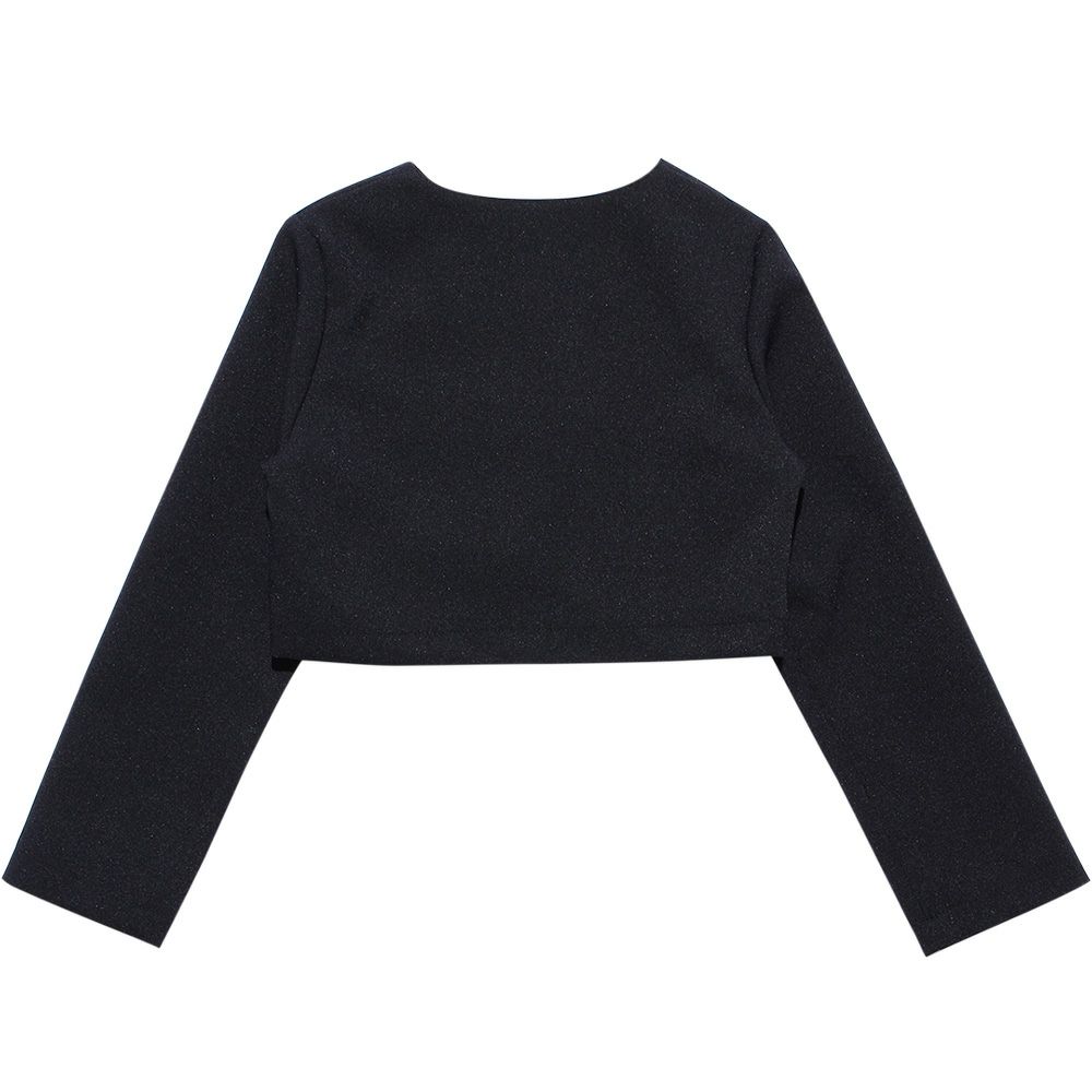 ベビー服 女の子 日本製 無地 ボレロ ネイビー(06) 背面