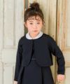 ベビー服 女の子 日本製 無地 ボレロ ネイビー(06) モデル画像全身