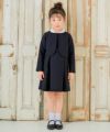 ベビー服 女の子 日本製 無地 ボレロ ネイビー(06) モデル画像1