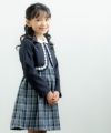 子供服 女の子 日本製花レース付きボレロ ネイビー(06) モデル画像アップ