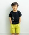 ベビー服 男の子 ミニ裏毛ハーフパンツ イエロー(04) モデル画像全身