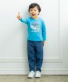 ベビー服 男の子 綿100％乗り物シリーズ電車プリントTシャツ ブルー(61) モデル画像3