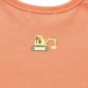 ベビー服 男の子 ショベルカー刺繍＆プリントTシャツ オレンジ(07) デザインポイント2