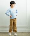 ベビー服 男の子 ショベルカー刺繍＆プリントTシャツ ブルー(61) モデル画像2