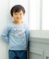 ベビー服 男の子 ショベルカー刺繍＆プリントTシャツ ブルー(61) モデル画像3