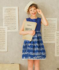子供服 女の子 日本製音符ワンピース