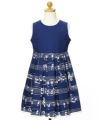 子供服 女の子 日本製音符ワンピース ブルー(61) トルソー正面