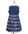 子供服 女の子 日本製音符ワンピース ブルー(61) トルソー背面