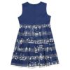 子供服 女の子 日本製音符ワンピース ブルー(61) 背面