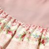 ベビー服 女の子 日本製花柄＆リボンプリントワンピース ピンク(02) デザインポイント1