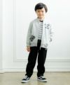 ベビー服 男の子 ストレッチベイカーパンツ ブラック(00) モデル画像全身