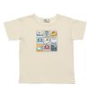 ベビー服 男の子 綿100％乗り物プリントTシャツ アイボリー(12) 正面