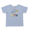 ベビー服 男の子 綿100％乗り物プリントTシャツ ブルー(61) 正面