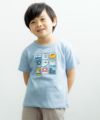 ベビー服 男の子 綿100％乗り物プリントTシャツ ブルー(61) モデル画像1