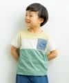 子供服 男の子 綿100％飛行機プリントTシャツ イエロー(04) モデル画像アップ