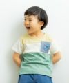 子供服 男の子 綿100％飛行機プリントTシャツ イエロー(04) モデル画像1