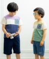 子供服 男の子 綿100％飛行機プリントTシャツ パープル(91) モデル画像1