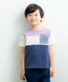 子供服 男の子 綿100％飛行機プリントTシャツ パープル(91) モデル画像4
