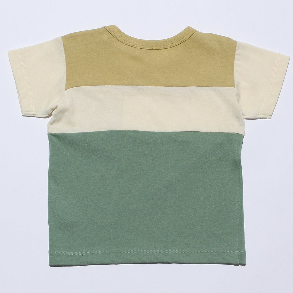 ベビー服 男の子 ベビーサイズ綿100％飛行機プリントTシャツ イエロー(04) 背面