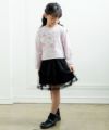 子供服 女の子 チュールスカート ブラック(00) モデル画像全身