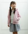 子供服 女の子 フード取り外し可能ジップアップパーカー ピンク(02) モデル画像1