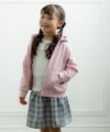 子供服 女の子 フード取り外し可能ジップアップパーカー ピンク(02) モデル画像3