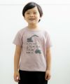 ベビー服 男の子 綿100％ショベルカープリントTシャツ ピンク(02) モデル画像全身