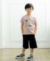 ベビー服 男の子 綿100％ショベルカープリントTシャツ ピンク(02) モデル画像2