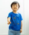 ベビー服 男の子 綿100％ショベルカープリントTシャツ ブルー(61) モデル画像1