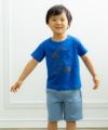 ベビー服 男の子 綿100％ショベルカープリントTシャツ ブルー(61) モデル画像3
