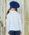 子供服 女の子 綿100％シンプル無地ブラウス ホワイト(01) モデル画像