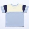 子供服 男の子 綿100％ロゴ刺繍＆プリントTシャツ ブルー(61) 背面