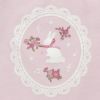 ベビー服 女の子 うさぎ＆ラメレースプリントリボン付きTシャツ ピンク(02) デザインポイント1