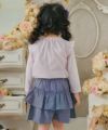 ベビー服 女の子 うさぎ＆ラメレースプリントリボン付きTシャツ ピンク(02) モデル画像2