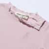 ベビー服 女の子 ベビーサイズ音符刺繍リブTシャツ ピンク(02) デザインポイント1