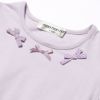 ベビー服 女の子 チェック柄切り替えTシャツ パープル(91) デザインポイント1