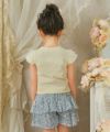 子供服 女の子 お花プリント＆リボン付きTシャツ イエロー(04) モデル画像3